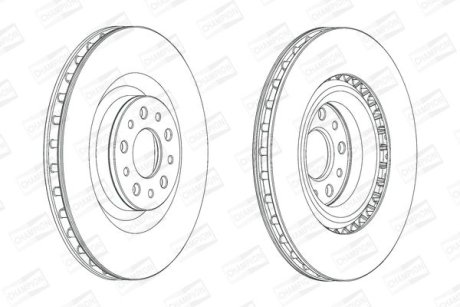 Диск гальмівний CHAMPION 562760CH