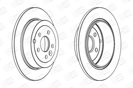 Гальмівний диск задній Land Rover Freelander 2 CHAMPION 562765CH