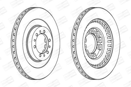 Гальмівний диск передній Mitsubishi L200, Pajero CHAMPION 562798CH