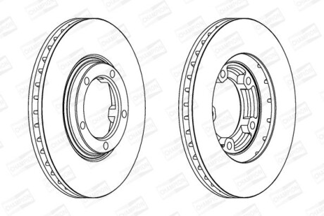 Гальмівний диск передній Hyundai H-1, H100, H200, Porter CHAMPION 562800CH