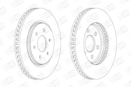 Гальмівний диск передній Nissan NP300, Navara, Pathfinder CHAMPION 562813CH