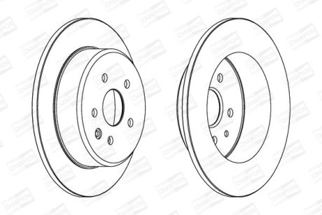 Гальмівний диск задній Lexus GS / Toyota Altezza CHAMPION 562830CH