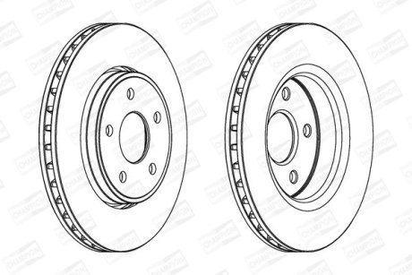 Гальмівний диск передній Jeep Commander, Grand Cherokee CHAMPION 562854CH1