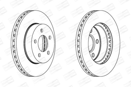 Гальмівний диск передній Jeep Cherokee CHAMPION 562856CH