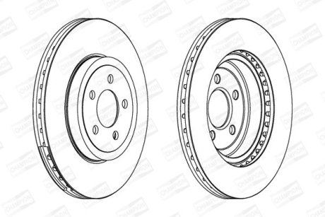 Гальмівний диск передній Chrysler 300C / Lancia Thema CHAMPION 562868CH1