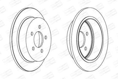 Гальмівний диск задній Jeep Grand Cherokee (1992->) CHAMPION 562880CH