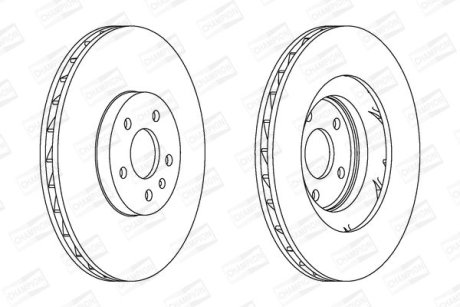 Гальмівний диск передній Audi A4, Q5 CHAMPION 562888CH1