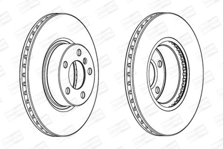 Диск гальмівний CHAMPION 562891CH-1