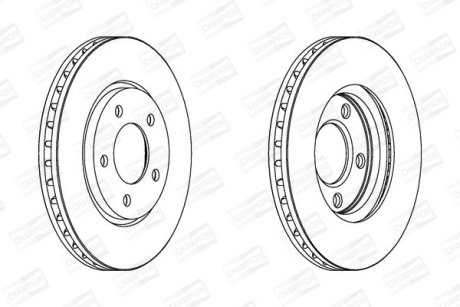 Гальмівний диск передній Chrysler Voyager /Dodge Caravan CHAMPION 563030CH