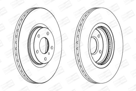 Гальмівний диск передній Nissan Murano / Infiniti G, M35, M45 CHAMPION 563032CH1