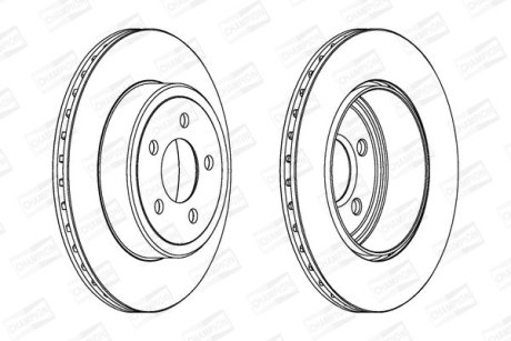 Гальмівний диск задній Chrysler 300C / Lancia Thema CHAMPION 563034CH1