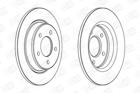 Гальмівний диск задній Mazda 3, 5 CHAMPION 563043CH