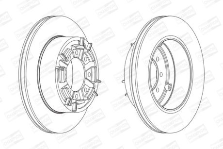 Диск гальмівний CHAMPION 567128CH-1
