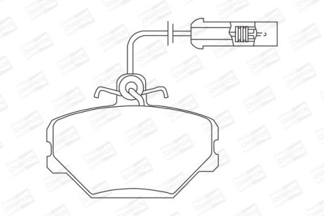 Гальмівні колодки передні Fiat Punto, Tempra, Tipo, Uno / Lancia Debra CHAMPION 571330CH