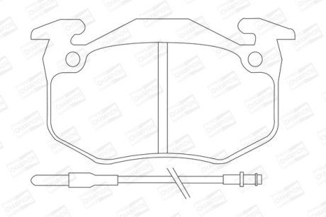 Гальмівні колодки передні Renault Clio, Express, Twingo / Peugeot 205, 305, 309, 405 CHAMPION 571331CH