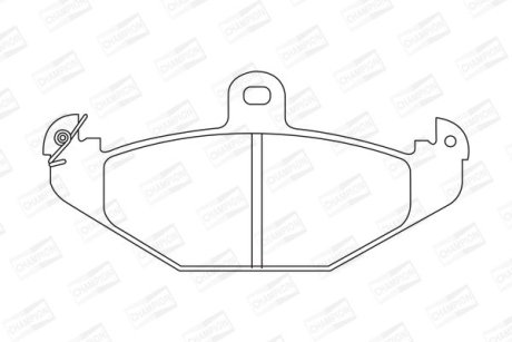 Гальмівні колодки задні Renault Laguna, Safrane / Chrysler Viper / Dodge Viper / Tesla Roadster CHAMPION 571425CH (фото 1)