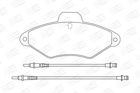 Гальмівні колодки передні Citroen Xantia CHAMPION 571757CH