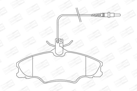 Гальмівні колодки передні Peugeot 406 CHAMPION 571897CH (фото 1)
