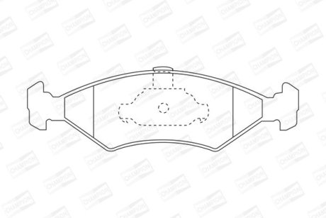 Гальмівні колодки передні Mazda 121 / Ford Fiesta, Puma CHAMPION 571914CH (фото 1)