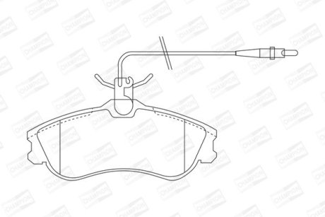 Гальмівні колодки передні Citroen Berlingo, Xsara / Peugeot 306, Partner CHAMPION 571919CH