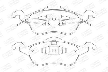 Колодки гальмівні дискові CHAMPION 571967CH