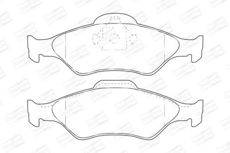 Гальмівні колодки передні Ford Fiesta / Mazda 121 CHAMPION 571996CH