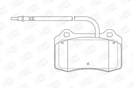 Гальмівні колодки передні Peugeot 406 Coupe CHAMPION 571999CH (фото 1)