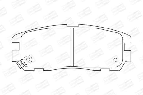 Гальмівні колодки задні Opel Frontera / Monterey / Isuzu Trooper / D-Max / Great Wall Hover CHAMPION 572221CH