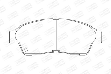 Гальмівні колодки передні Toyota Camry, Carina, Celica, Corolla, Picnic, RAV-4, Solara CHAMPION 572333CH