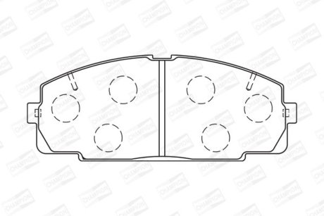 Гальмівні колодки передні Toyota Dyna, Hiace, Granvia CHAMPION 572367CH