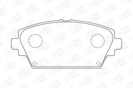 Гальмівні колодки передні Nissan Almera Tino, Primera (2002->) CHAMPION 572428CH