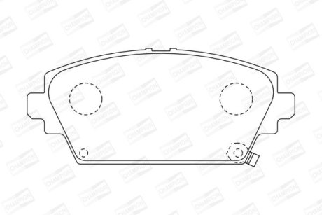 Гальмівні колодки передні Honda Accord VI (1999->) CHAMPION 572429CH