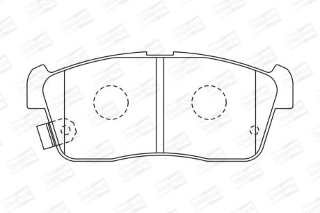 Гальмівні колодки передні Nissan Pixo / Subaru Justy / Suzuki Alto, Carry, Ignis CHAMPION 572471CH