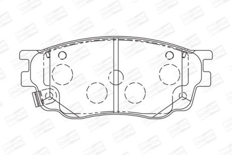 Колодки тормозные дисковые передние MAZDA 6 Hatchback (GG) 02-08, 6 Saloon (GG) 02-08 CHAMPION 572489CH