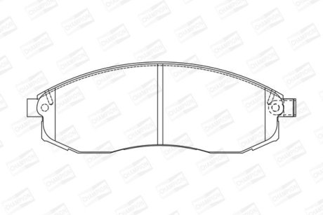 Гальмівні колодки передні Mitsubishi L200 / Nissan Cefiro, Maxima CHAMPION 572495CH