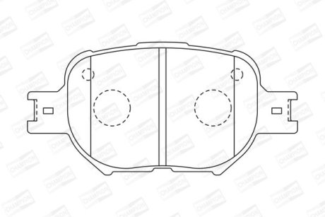 Колодки тормозные дисковые передние TOYOTA CALDINA Estate (_T24_) 02-07, CELICA Coupe (_T23_) 99-06 CHAMPION 572517CH