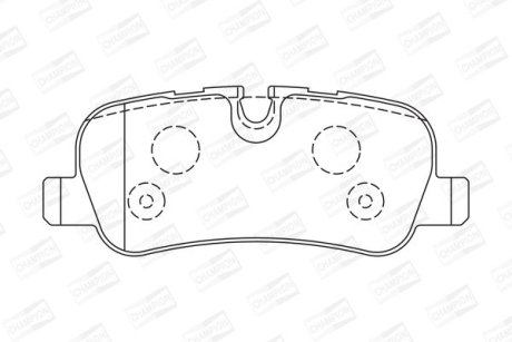 Гальмівні колодки задні Land Rover Discovery, Range Rover CHAMPION 572522CH