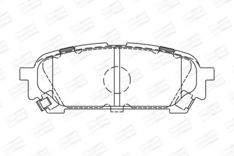 Колодки тормозные дисковые задние Subaru Forester (SG_) (02-12), Impreza Estate (GG) (00-08) CHAMPION 572529CH (фото 1)