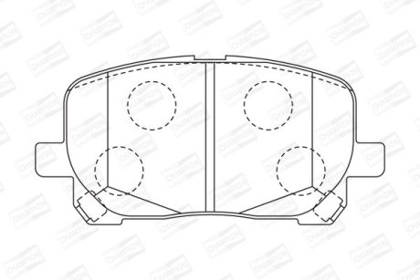 Гальмівні колодки передні Toyota Avensis Verso, Matrix CHAMPION 572546CH