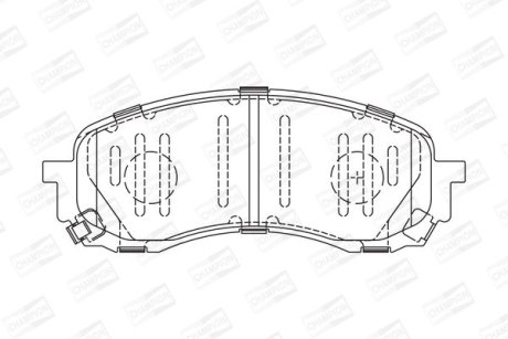 Колодки тормозные дисковые передние SUBARU IMPREZA Estate (GG) 00-08, IMPREZA Hatchback (GR, GH, G3) 07-14 CHAMPION 572571CH (фото 1)