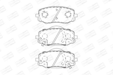 Гальмівні колодки передні Hyundai i20 CHAMPION 572609CH