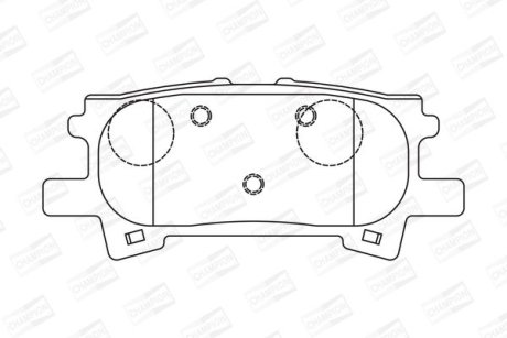 Гальмівні колодки задні Lexus RX / Toyota HighLander CHAMPION 572621CH