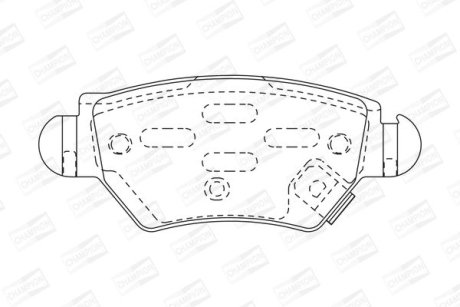 Гальмівні колодки задні Opel Astra G, Zafira A / Chevrolet Corsa / Chrysler Concorde CHAMPION 573010CH