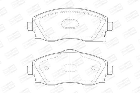 Колодки гальмівні дискові CHAMPION 573011CH