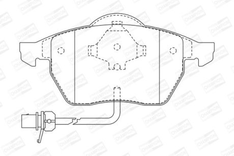 Гальмівні колодки передні Ford Galaxy / Seat Alhambra / VW Sharan CHAMPION 573022CH (фото 1)