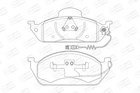 Гальмівні колодки передні Mercedes M W163 CHAMPION 573034CH