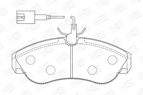 Гальмівні колодки передні Fiat Ducato / Citroen Jumper / Peugeot Boxer CHAMPION 573061CH