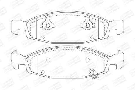 Гальмівні колодки передні Jeep Cherokee, Grand Cherokee II (1999->) CHAMPION 573077CH