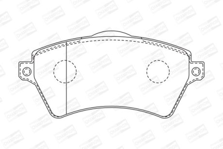 Гальмівні колодки передні Renault Alaskan / Nissan Navara, NP300 / Land Rover Freelander I CHAMPION 573102CH