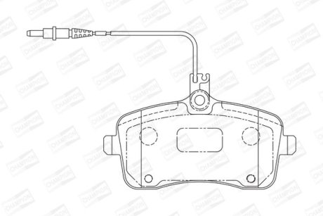 Гальмівні колодки передні Peugeot 407 (2004->) CHAMPION 573132CH